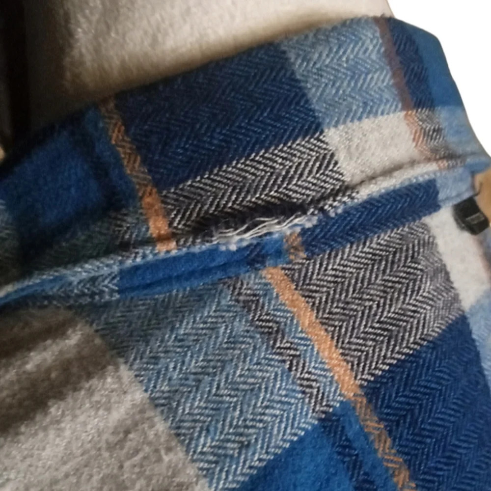 Scotch & Soda Regular Fit Herringbone Check Plaid Flannel Shirt Size Medium - Picture 5 of 7